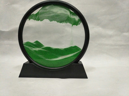 Glass Craft Gift Creative Home Decoration 3D Dynamic Art Quicksand Painting