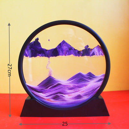 Glass Craft Gift Creative Home Decoration 3D Dynamic Art Quicksand Painting